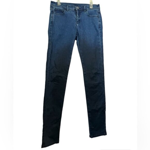 Maison Martin Margiela Denim - Maison Margiela MM6 Gradient ColorBlock Jeans Cotton Stretch Slim Zip Pockets 36